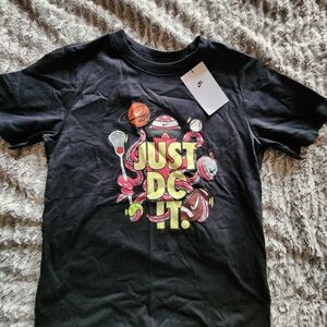 Nike Kids Black 'Just Do It' Sports Graphic Tee